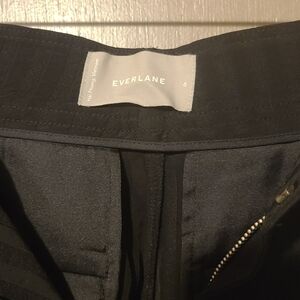 Everlane city stripe way-high drape pant size 6